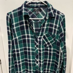 Green Plaid Button Down